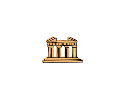 Acropolis architecture branding hand drawn icons illustration landmarks logo sketch travel vector