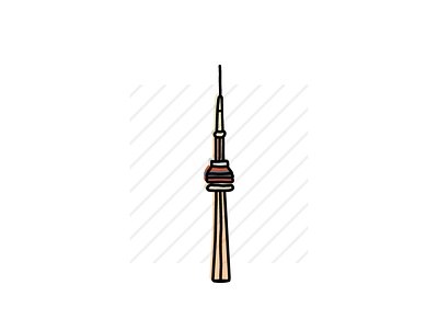 CN Tower branding design hand drawn icon icons illustration sketch vector