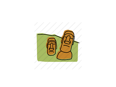 Easter Island, Polynesia branding design hand drawn icon icons illustration logo sketch vector