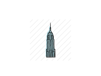 Empire State Building branding design empire state building hand drawn icon icons illustration logo new york new york city sketch vector
