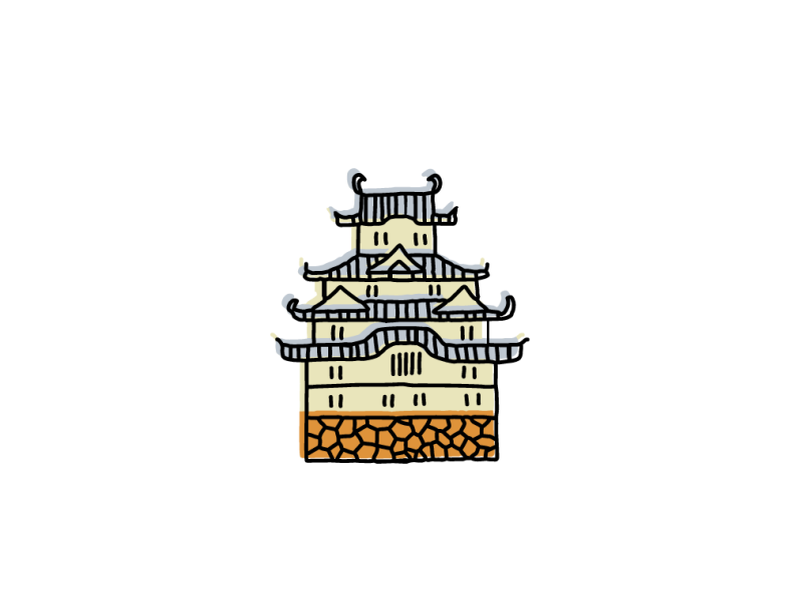 Himeji Castle, Japan by Linseed Studio on Dribbble