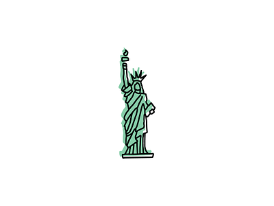 Statue of Liberty branding design hand drawn icon illustration logo sketch vector