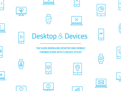 Desktop & Devices Vector Icon Set