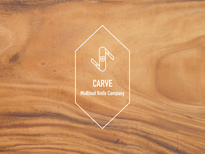 Carve Logo branding icon knife logo minimal mockup