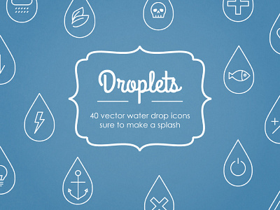 Droplets Water Drop Vector Icons drop droplets icons simple ui vector