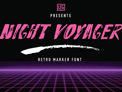 Night Voyager Retro Font_1 1980s 80s branding design display font hand drawn logo nostalgia retro sketch type typography