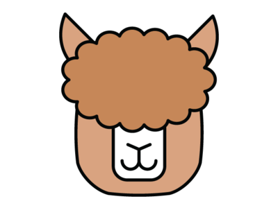 Cube Critters Preview_Alpaca alpaca animal icon cute flat icon funny icon illustration