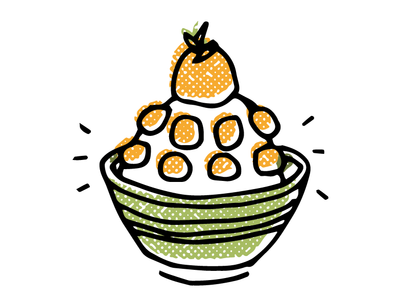 Bingsu icon a day icon artwork illustration illustrator south korea