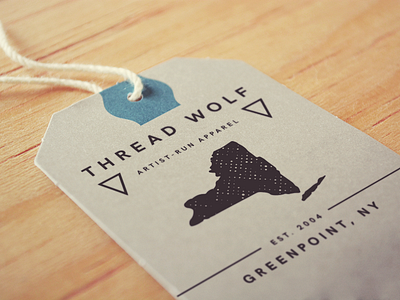 Thread Wolf branding design hand drawn illustration logo new york sketch typography vector