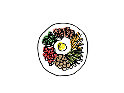 Bi Bim Bap bi bim bap branding design food hand drawn icon illustration korean sketch south korea vector