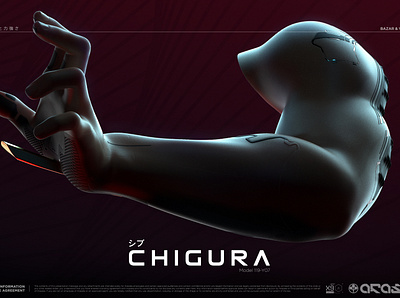 The Chigura - Cyberpunk 2077 3d art arm chigura cyberpunk cyberpunk 2077 design presentation product design weapon