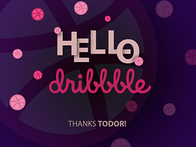 Hello Dribbble! ball dribbble invite shot space