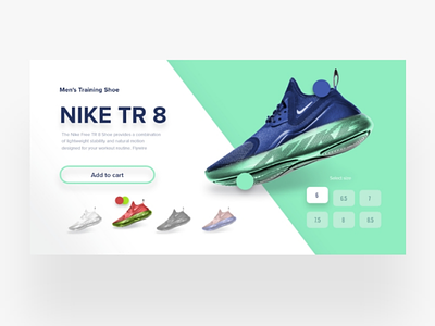 Nike shoes preview page nike ui shoes design clean
