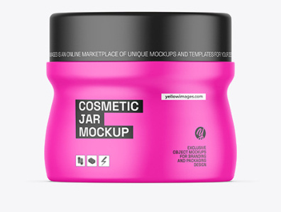 Matte Cosmetic Jar Mockup High Quality graphic design