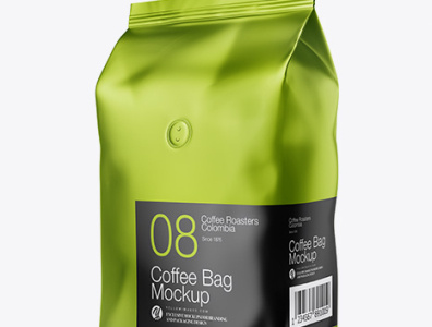 Download Psd Mockup 1kg Matte Metallic Coffee Bag Mockup HQ design graphic design