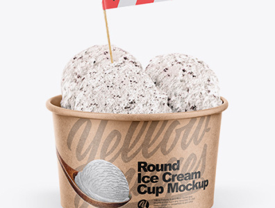 Download Psd Mockup Kraft Ice Cream Cup Mockup HQ