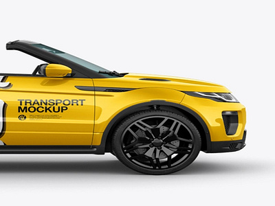 Download Psd Convertible Crossover Mockup - Side view HQ