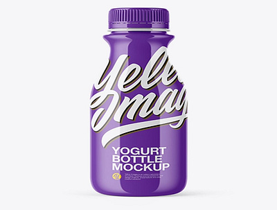 Download Psd Mockup Glossy Yogurt Bottle Mockup HQ design graphic design vector