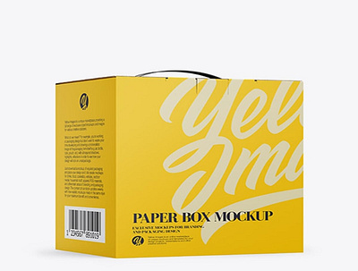 Download Psd Mockup Matte Paper Box Mockup - Half Side View design graphic design vector