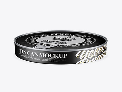 Download Psd Mockup Metallic Tin Can Mockup - Front View design graphic design