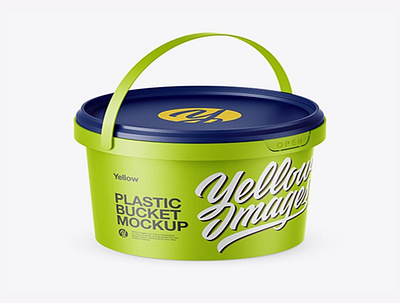 Download Psd Mockup Matte Plastic Bucket Mockup - Half Side View design graphic design