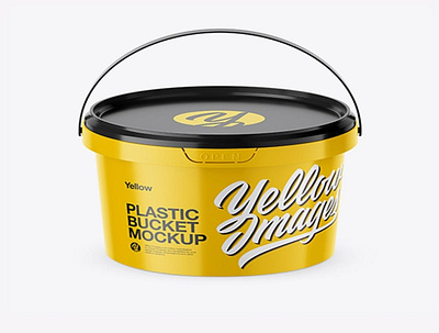 Download Psd Mockup Glossy Plastic Bucket Mockup design graphic design