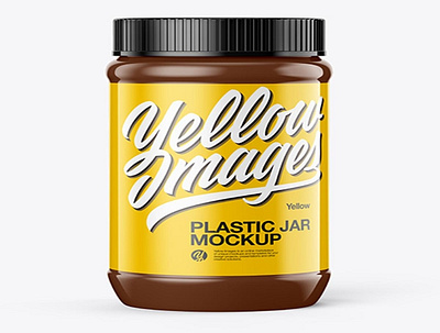 Mockup Glossy Plastic Jar Mockup HQ branding design graphic design illustration logo