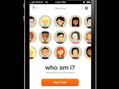 who am i? app app design interface ios iphone test ui ux