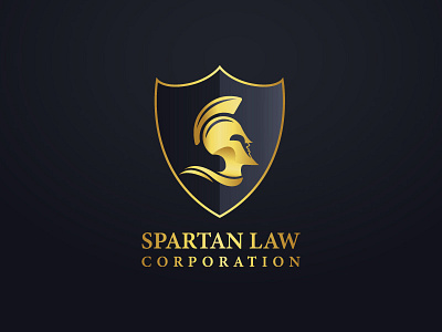 Spartan Law brand logo soldier spartan