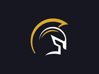 Spartan brand flat logo minimalist soldier spartan