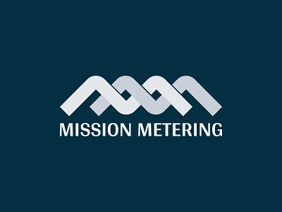 Mission Metering brand flat letter logo minimalist mission metering text