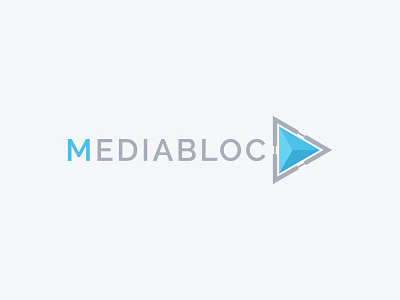 MEDIABLOC brand business flat identity logo mediabloc minimalist video