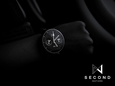 Second Nature brand business logo corporate design flat logo identity logo men men fashion minimalist watch