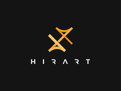 HIRART brand design business logo corporate design flat logo hirart identity logo minimalist
