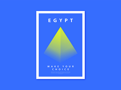 EGYPT poster art branding business design elegant flat identity illustration minimalist piramid poster simple design travel ui vector