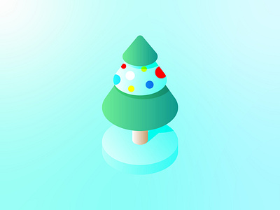 Merry Christmas christmas christmas tree color creative design holiday illustration minimalist ui vector
