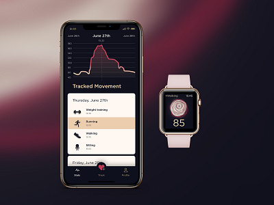 Heart monitor app design ui ux