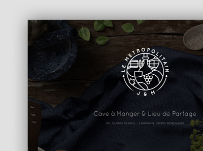 Le Métropolitain Bordeaux - Logotype, Branding brand branding design food logo logotype website wine