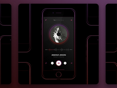 Music App app dancehall mobile moon music player ui ux