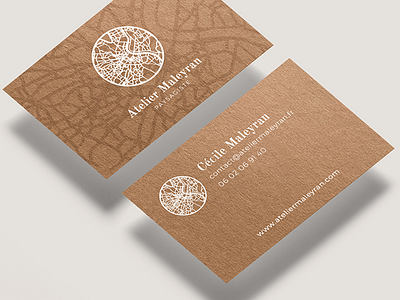 Atelier Maleyran - landscape architect - Visit Card architect brand branding illustration landscape line work logo visitcard