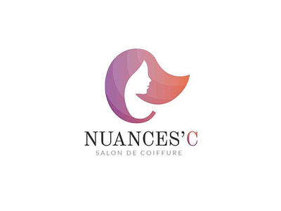 Logo Nuances’C - Hair Salon brand gradient hair hairdresser identity logo salon