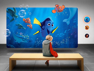 Disney Movie - Animation AR - Adobe XD adobe xd animation ar augmented reality disney gallery madewithadobexd movie navigation ui vr