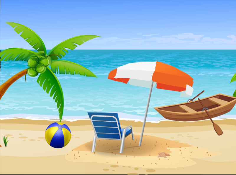 Beach Illustration by Shivam Baranwal on Dribbble