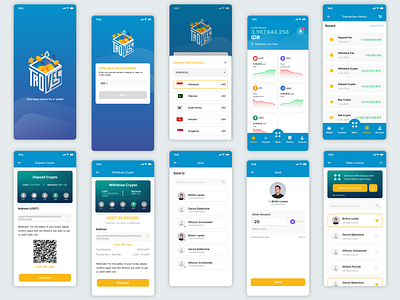 Troves Mobile Application app crypto design typography ui ux walllet