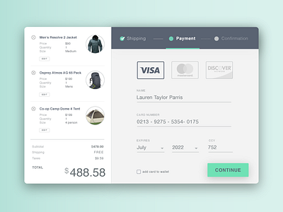 checkout — 002, Daily UI Challenge 002 checkout credit card daily ui challenge