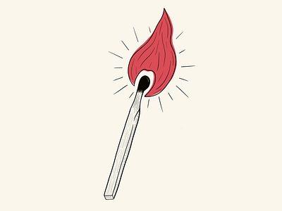 it’s lit fire flame illustration match procreate