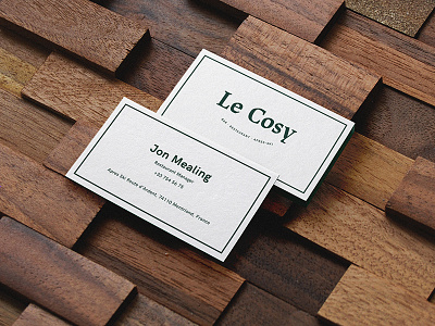 Le Cosy Bar branding business cards corporate identity graphic graphic design identity menu restaurant branding restaurant identity