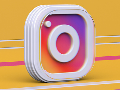 Instagram 3d icon 3d abstract cinema4d colors icon illustration logo redshift render uiux web
