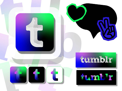 Tumblr App Icon Design app branding design graphic design illustration logo vector