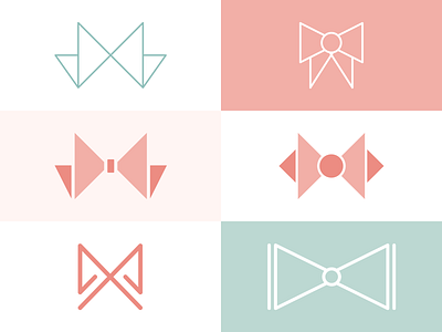 Bows bow concepts hair bow illustrator logo shapes